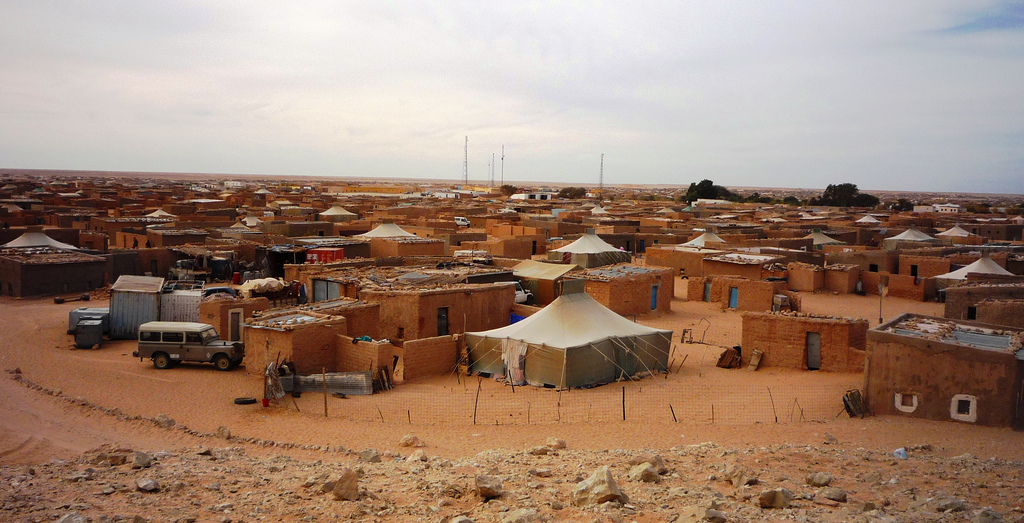 Obóz uchodźców z Sahary Zachodniej na algierskiej pustyni